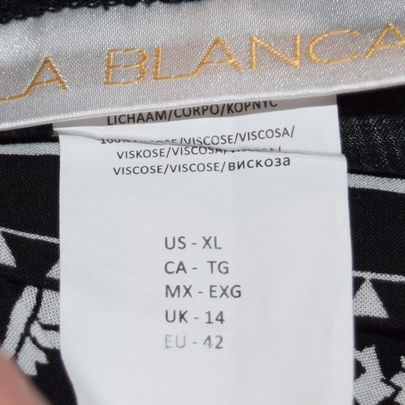 La Blanca Black and White Paisley Pants - Picture 5 of 5